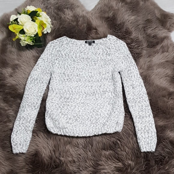 Buffalo David Bitton Sweaters - Buffalo David Bitton Gray White Fuzzy Sweater ♥️